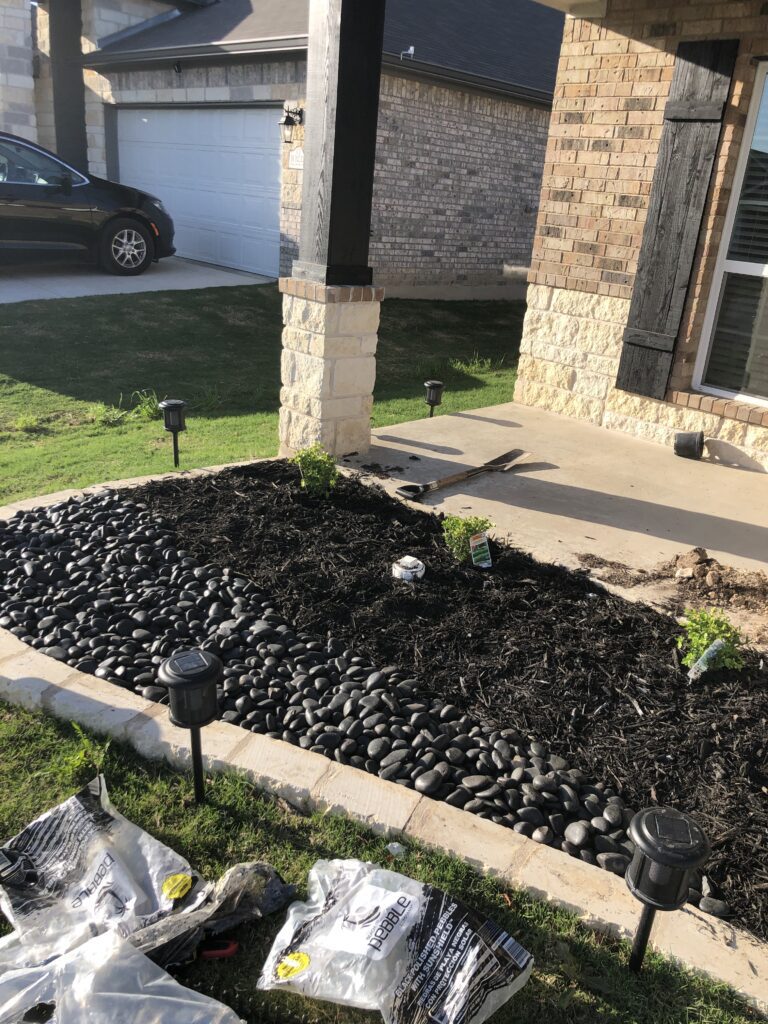 Fix Lawns & Landscaping Mulching new bed installation Moody, Temple/Belton, Texas