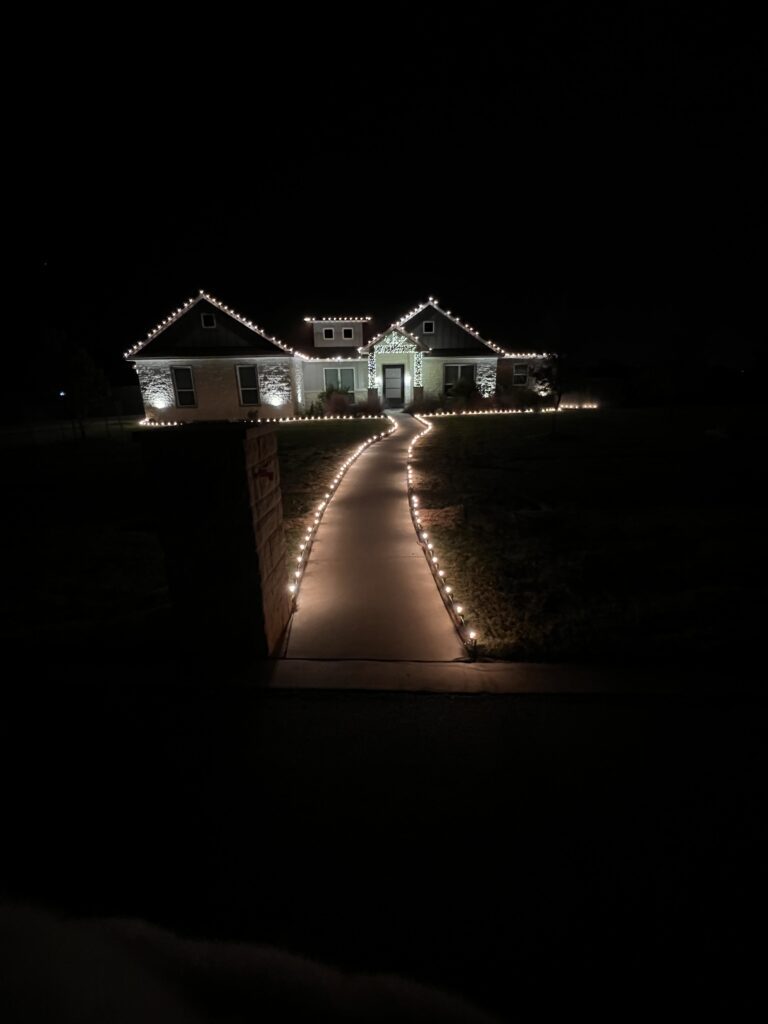 Fix Lawns & Landscaping Walkway and Christmas Light Installation Central Texas